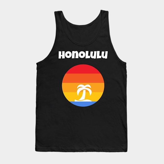 Honolulu Hawaii Tropical Paradise Tank Top by jutulen